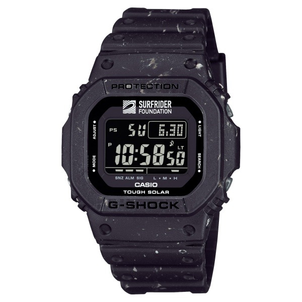 【即日発送】【新品 箱不良・シュリンク破れ品】CASIO カシオ 腕時計 G-SHOCK SURFRIDER FOUNDATIONコラボレーションモデル G-5600SRF-1JR ブラック