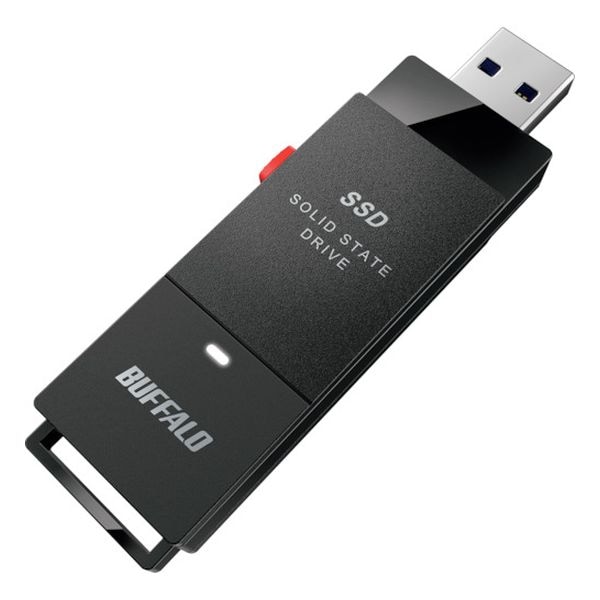 【新品】BUFFALO バッファロー 外付けSSD 1TB SSD-SCT1.0U3-BA TV録画 スティック型 TypeC付属 USB3.2(Gen2) ブラック
