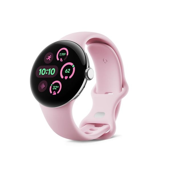 【ラッピング可】【即日発送】【国内版】【新品】Google スマートウォッチ Pixel Watch 3 41mm Polished Silver アルミケース/Rose Quartz アクティブ バンド(Wifi) GA05756-US