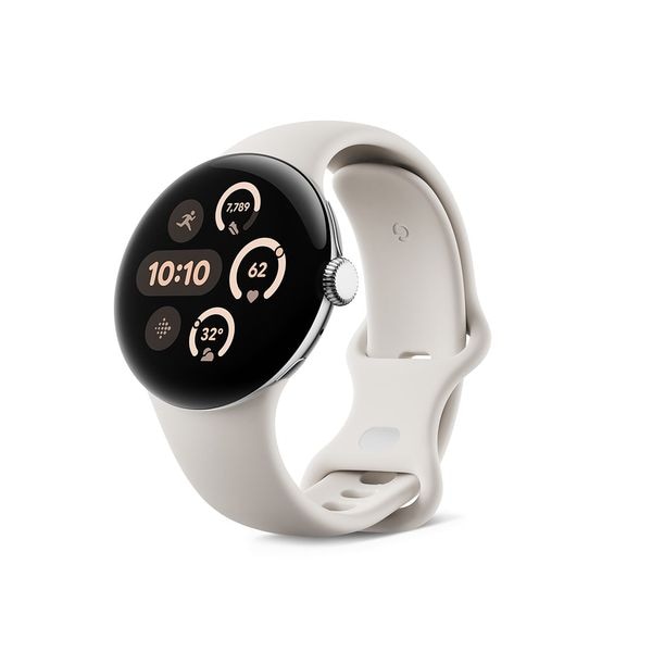 【ラッピング可】【即日発送】【国内版】【新品】Google スマートウォッチ Google Pixel Watch 3 41mm Wi-Fiモデル GA05735US Polished Silver アルミケース/Porcelain アクティブ バンド
