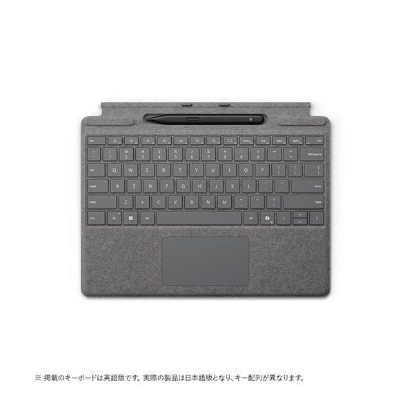 【即日発送】【新品 箱不良・シュリンク破れ品】Microsoft マイクロソフト Surface Pro キーボード ペン収納付き スリム ペン付き 8X6-00232 プラチナ