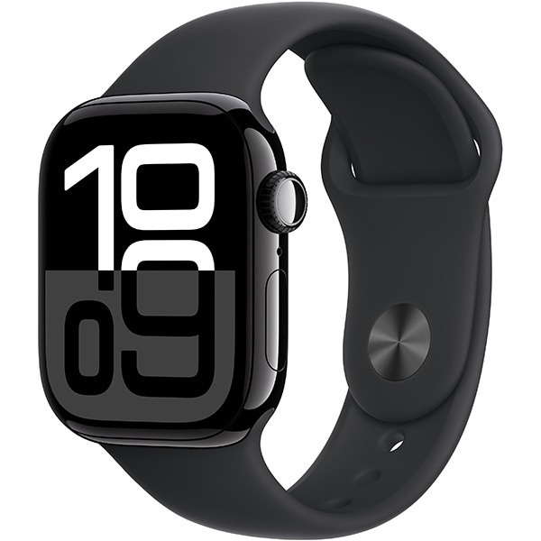 【ラッピング可】【新品】Apple Watch Series 10 (GPSモデル) - 42mmジェットブラックアルミニウムケースとブラックスポーツバンド - S/M MWWE3J/A