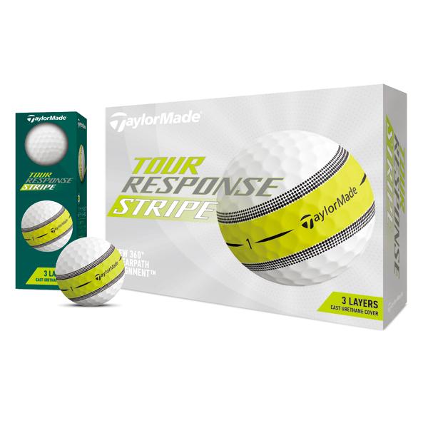 【ラッピング可】【即日発送】【新品】TaylorMade テーラーメイド ゴルフボール TOUR RESPONSE STRIPE
