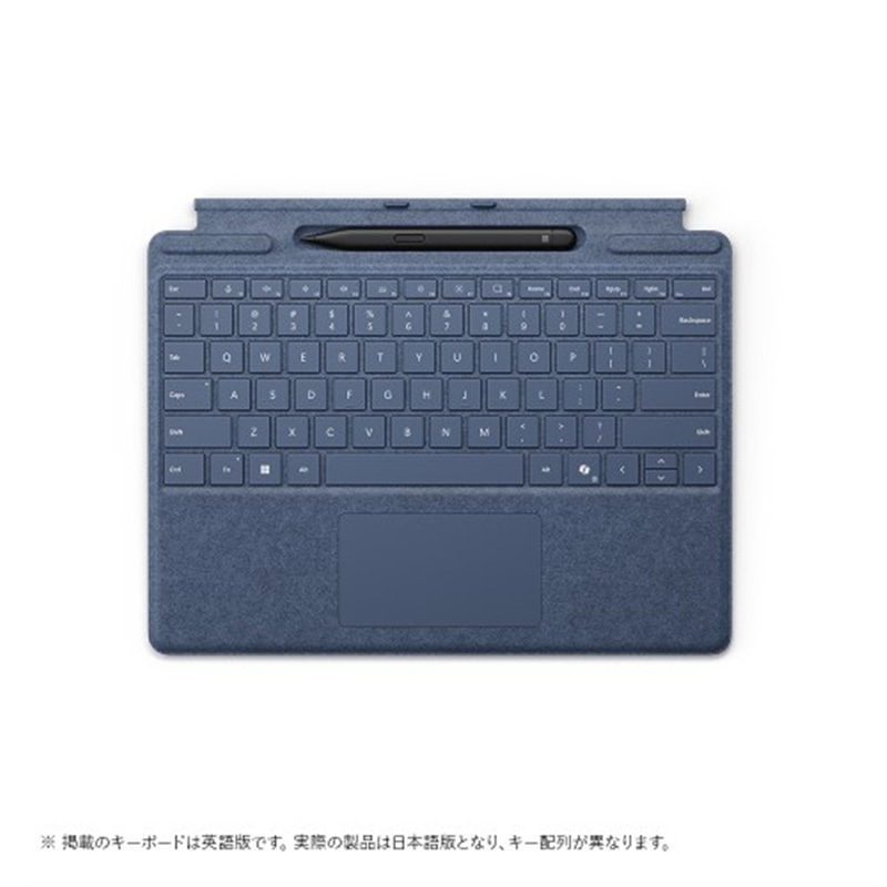 【即日発送】【新品 箱不良・シュリンク破れ品】Microsoft マイクロソフト Surface Pro キーボード ペン収納付き スリム ペン付き 8X6-00209 サファイア
