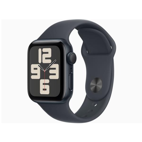 【ラッピング可】【新品】Apple Watch SE GPSモデル40mm MXE93J/A ミッドナイトアルミニウムケースとミッドナイトスポーツバンド - M/L