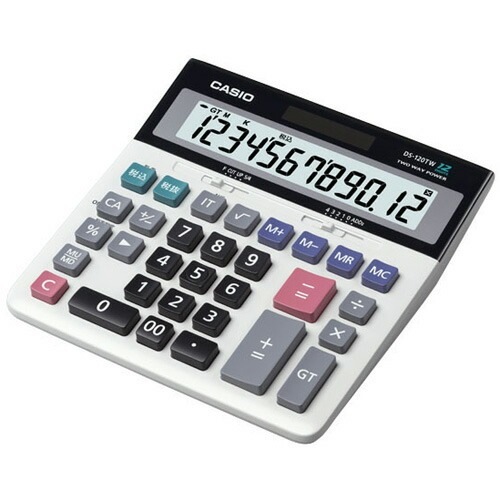 【新品】CASIO カシオ 加算器方式電卓 12桁 DS-120TW
