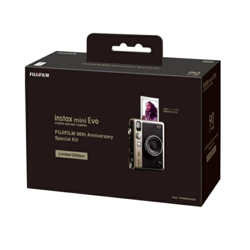 【即日発送】【新品 保証開始済み品】FUJIFILM 富士フイルム instax mini Evo 90th Anniversary Special Kit ゴールド