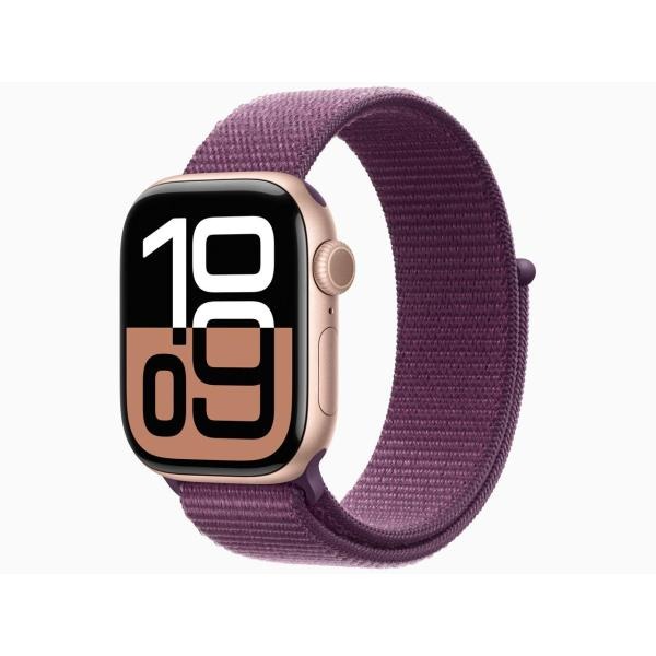 【新品】Apple Watch Series 10 GPSモデル 42mm MWWK3J/A ローズゴールドアルミニウムケースとプラムスポーツループ