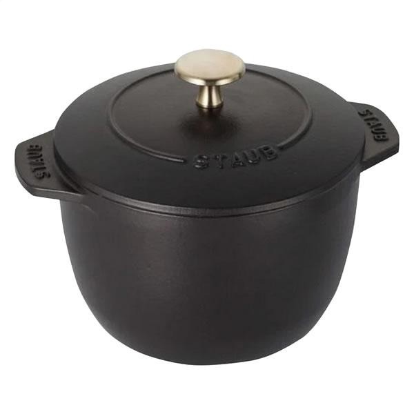 【新品】STAUB ストウブ 鍋 La Cocotte de GOHAN M 16cm 2合炊き40509-655ブラック