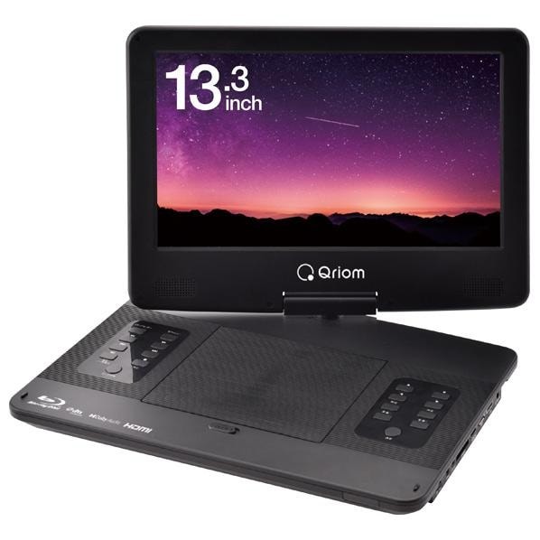 【新品】YAMAZEN 山善 ポータブルブルーレイプレーヤー 13.3インチ Qriom TMB-L133R-B ブラック