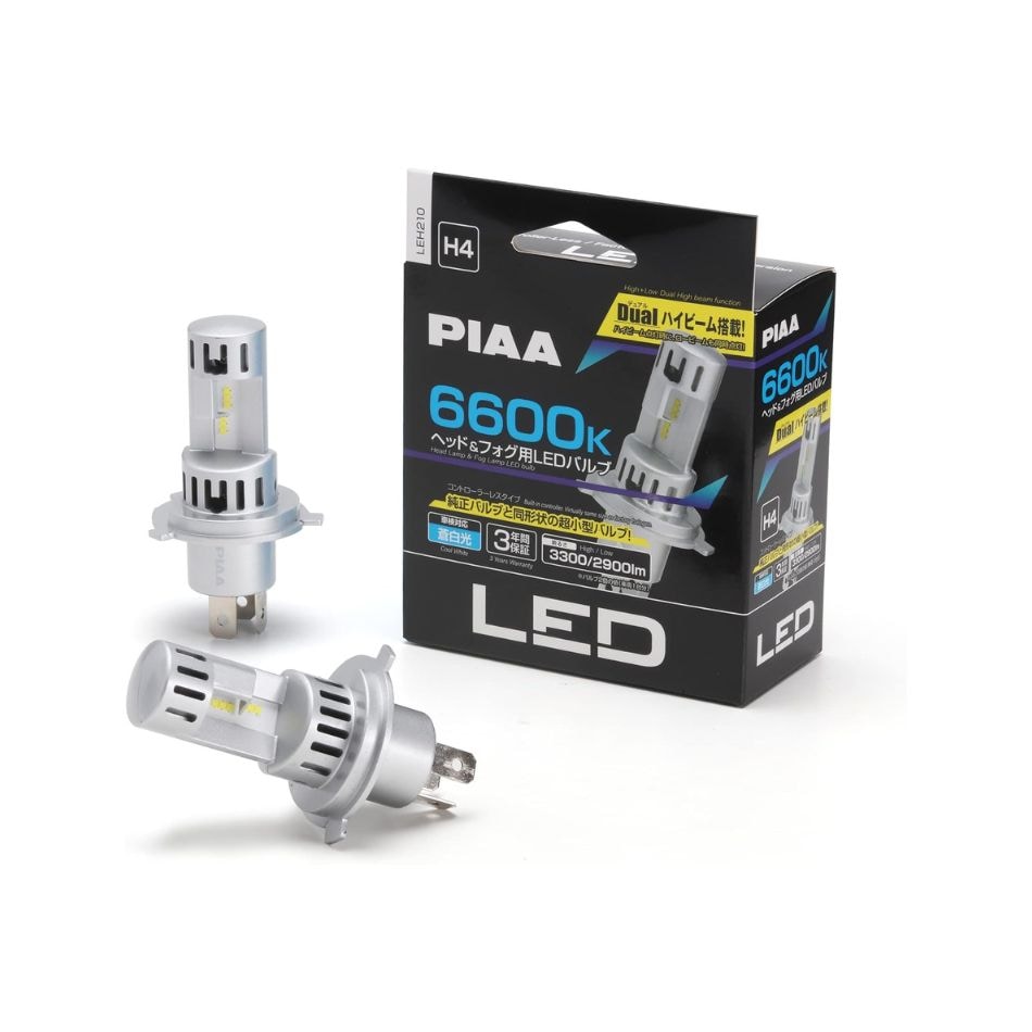【ラッピング可】【即日発送】【新品】PIAA ピア ヘッド＆フォグ用LEDバルブ 6600K 12V用 H4 LEH210