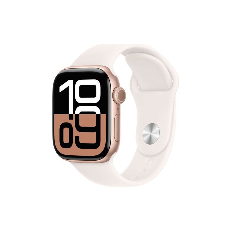 【新品】Apple アップル Watch Series 10 GPSモデル 42mm MWWH3J/A ローズゴールド・ライトブラッシュスポーツバンド S/M