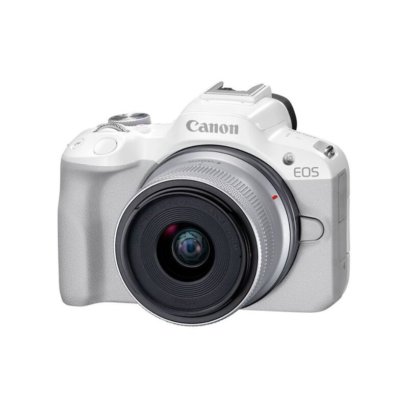 【ラッピング可】【即日発送】【新品】CANON キヤノン ミラーレス一眼カメラ EOS R50 RF-S18-45 IS STM レンズキット ホワイト