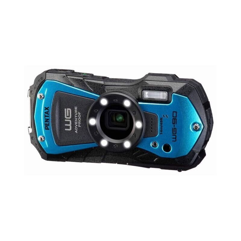 【即日発送】【中古美品】PENTAX ペンタックス コンパクトデジタルカメラ WG-90 ブルー