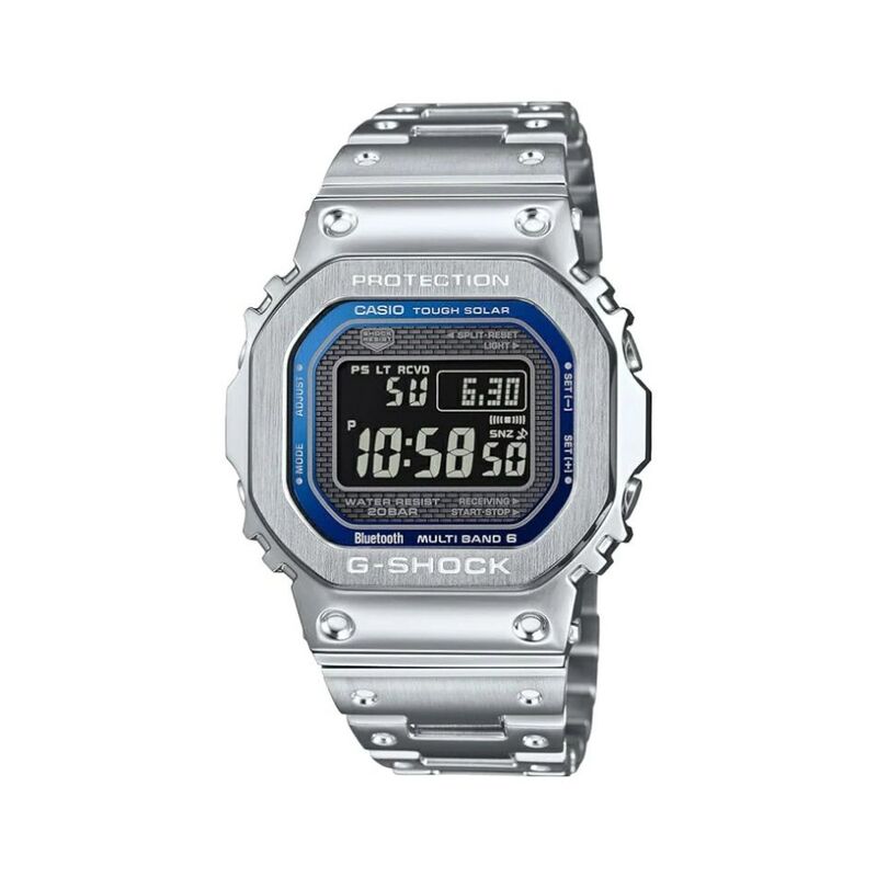 【新品】CASIO カシオ メンズ 腕時計 フルメタル ソーラー G-SHOCK GMW-B5000D-2JF ブルー