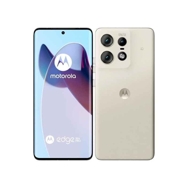 【即日発送】【新品 箱不良・シュリンク破れ品】motorola モトローラ スマホ edge 50s pro MOSAH3 SoftBank版 バニラクリーム SIMロック解除品
