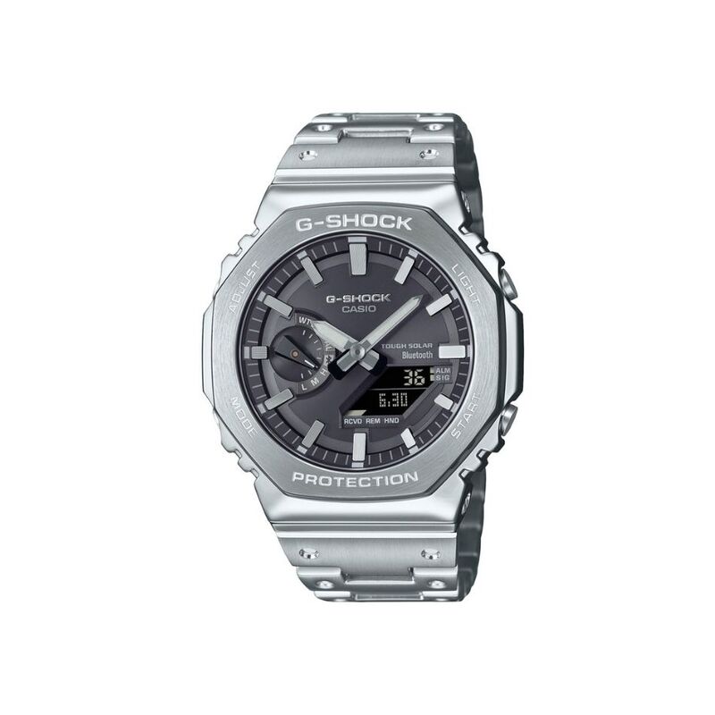 【ラッピング可】【即日発送】【新品】CASIO カシオ メンズ 腕時計 G-SHOCK タフソーラー フルメタルモデル GM-B2100SD-1AJF シルバー