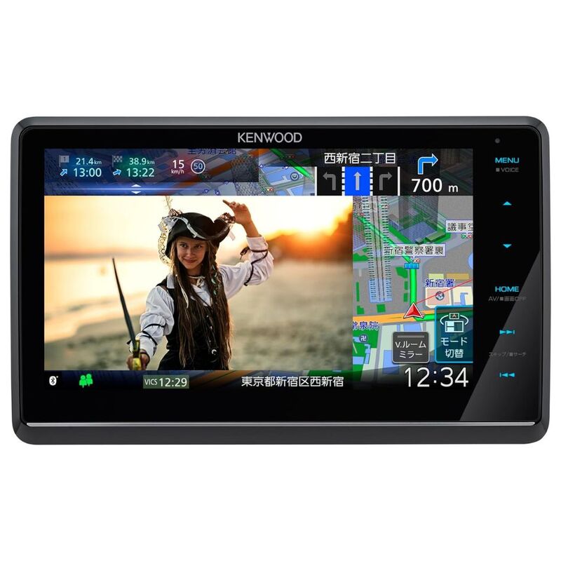 【即日発送】【新品 箱不良・シュリンク破れ品】KENWOOD ケンウッド カーナビ 8V型フローティングモデル 彩速ナビ MDV-S811HDF ブラック