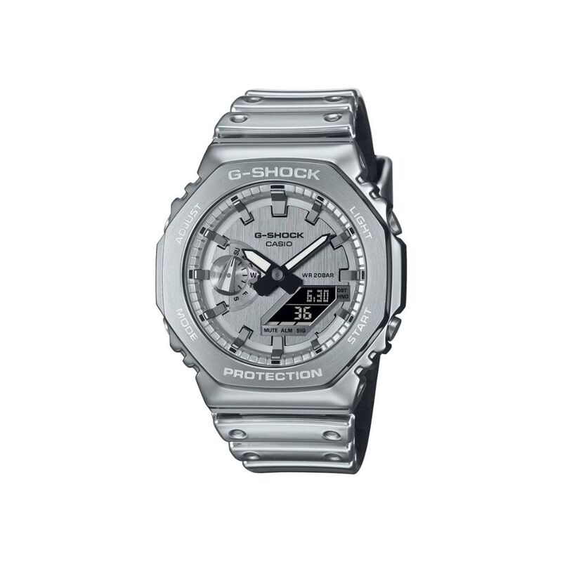 【ラッピング可】【即日発送】【新品】CASIO カシオ 腕時計 G-SHOCK FINE METALLIC SERIES GM-2100YM-8AJF シルバー