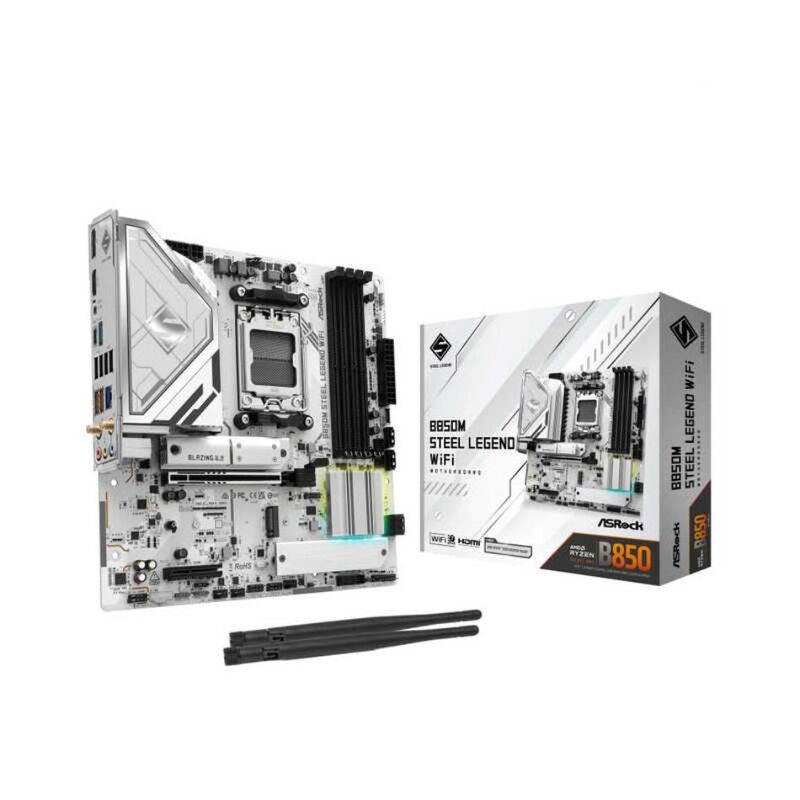 【ラッピング可】【即日発送】【新品】ASRock アスロック microATXマザーボード Socket AM5 B850M Steel Legend WiFi