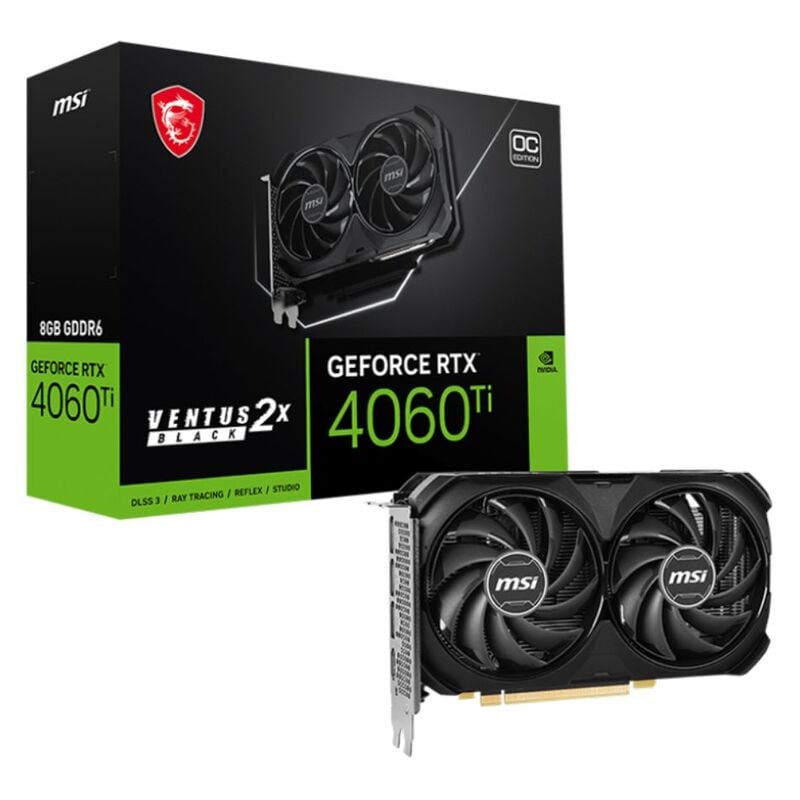 【即日発送】【新品 箱不良・シュリンク破れ品】MSI エムエスアイ グラフィックスボード GeForce RTX 4060 Ti VENTUS 2X 8G OC GeForceRTX4060Ti ブラック