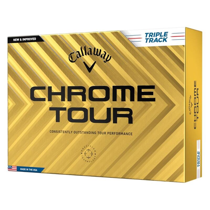 【即日発送】【新品 箱不良・シュリンク破れ品】Callaway キャロウェイ ゴルフボール CHROME TOUR トリプルトラック2024年モデル 1ダース(12個入り) ホワイト