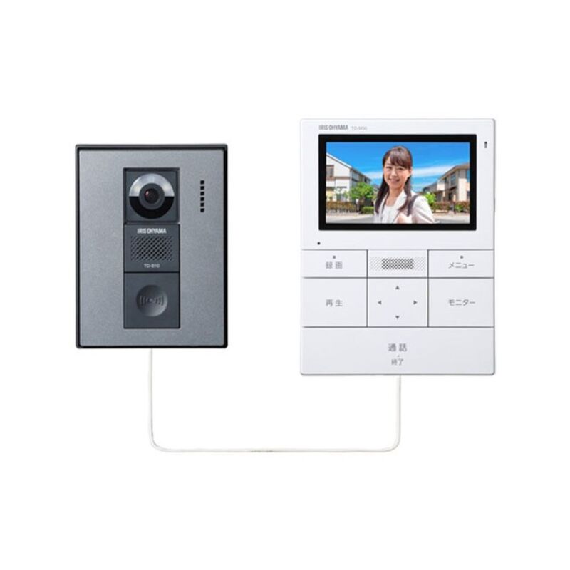 【即日発送】【新品 箱不良・シュリンク破れ品】IRIS OHYAMA アイリスオーヤマ テレビドアホン TD-SM3010-WSH ホワイト ガンメタリック