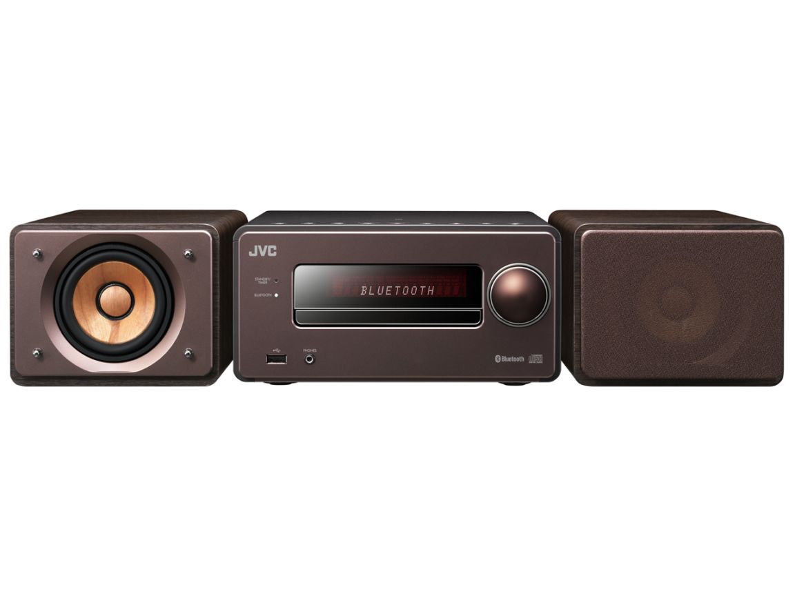 【即日発送】【新品 箱不良・シュリンク破れ品】JVC コンパクトコンポーネントシステム ウッドコーン WOOD CONEEX-S55-T ブラウン