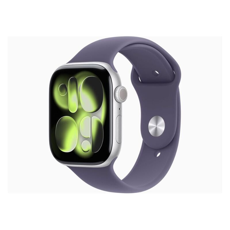 【らピング可】【即日発送】【新品】Apple アップル Watch Series 11 GPSモデル 46mm MEVA4J/A シルバー・パープルフォグスポーツバンド M/L