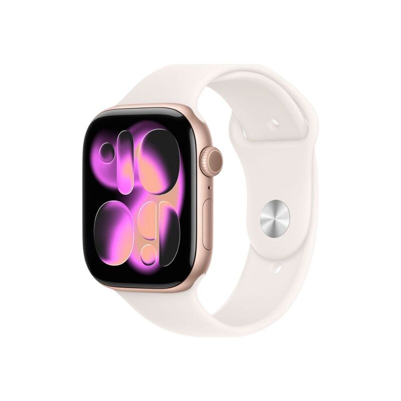 【ラッピング可】【即日発送】【新品】Apple アップル Watch Series 11 GPSモデル 46mm MEV64J/A ローズゴールド・ライトブラッシュスポーツバンド S/M