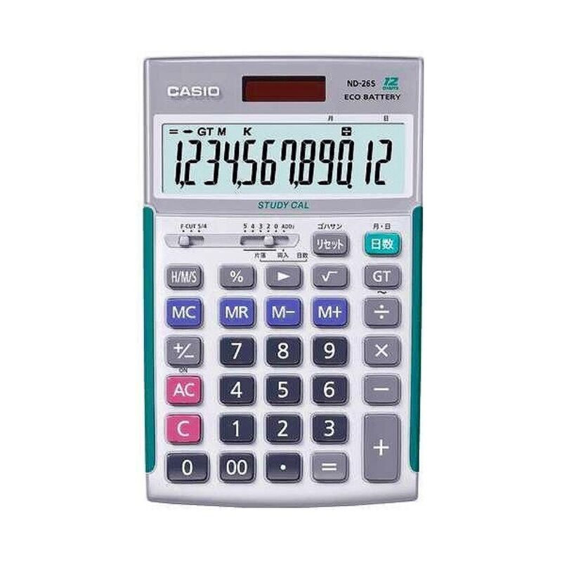 【新品】CASIO カシオ プロ用実務電卓 ソフトケース付 ND-26S
