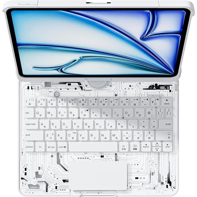 【ラッピング可】【即日発送】【新品】G.B.Z iPad用キーボードケース 第10、11世代対応 11インチ RWIPJP298 ホワイトシルバー