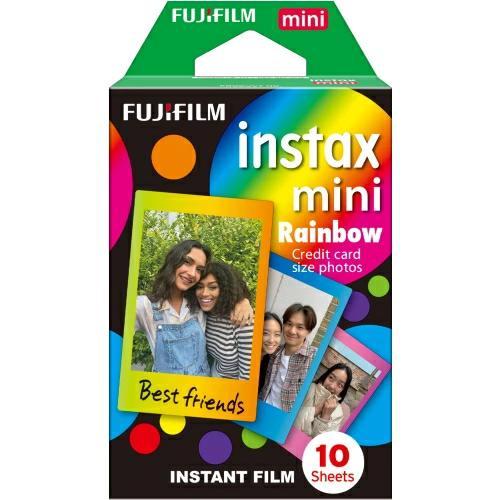 【ラッピング可】【即日発送】【新品 箱不良・シュリンク破れ品】FUJIFILM 富士フイルム チェキ インスタントカラーフィルム instax mini Rainbow 1パック(10枚入)