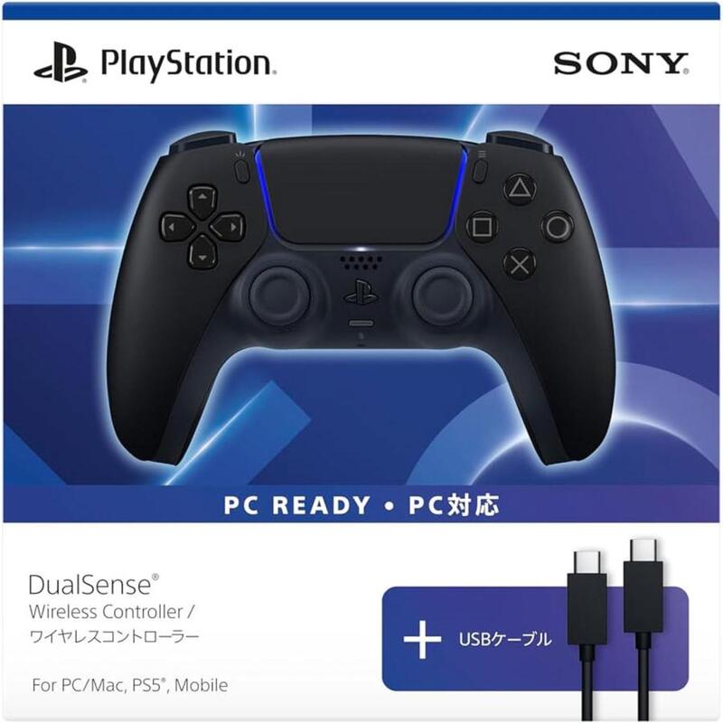 【ラッピング可】【即日発送】【新品 箱不良・シュリンク破れ品】SIE PlayStation5 PS5 DualSense ワイヤレスコントローラー + USBケーブル for PC CFIJ-15502 ミッドナイト ブラック