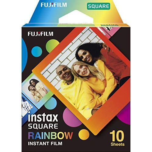 【ラッピング可】【メール便発送】【即日発送】【新品 箱不良・シュリンク破れ品】FUJIFILM フジフィルム チェキフィルム instax SQUARE Film RAINBOW 10枚入 INSSQRAINBOWWW1
