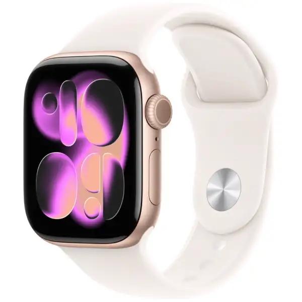 【ラッピング可】【即日発送】【新品 箱不良・シュリンク破れ品】Apple Watch Series 11 GPSモデル 46mm MEV74J/A ローズゴールド・ライトブラッシュスポーツバンド M/L