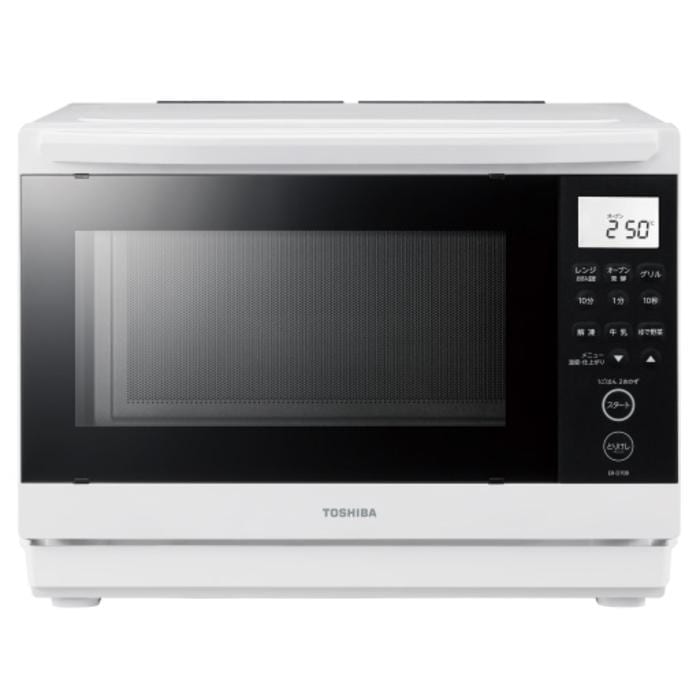 【即日発送】【新品 箱不良・シュリンク破れ品】TOSHIBA 東芝 角皿式スチームオーブンレンジ 26L 石窯ドーム ER-D70B-W ホワイト