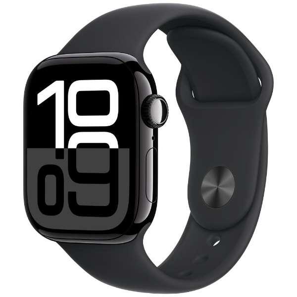 【ラッピング可】【即日発送】【安心！当社1ヶ月保証付き】【整備済品】Apple Watch Series 10 GPSモデル 46mm MWWP3J/A ジェットブラック・ブラックスポーツバンド S/M