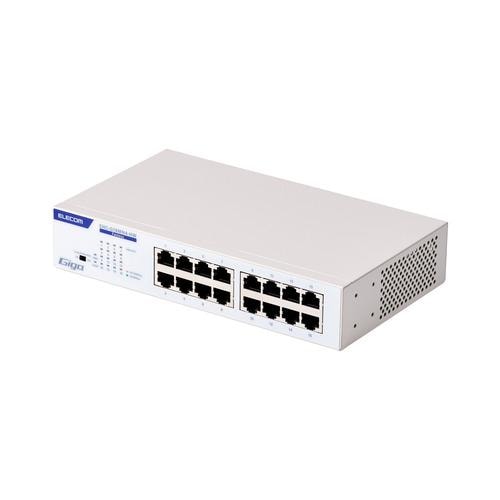 【ラッピング可】【即日発送】【新品】ELECOM エレコム スイッチングハブ 16ポート ギガビット EHC-G16MN4-HW ホワイト
