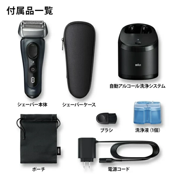 【ラッピング可】【即日発送】【新品 箱不良・シュリンク破れ品】BRAUN ブラウン メンズシェーバー ブラウン シリーズ8 8563cc-V グレー