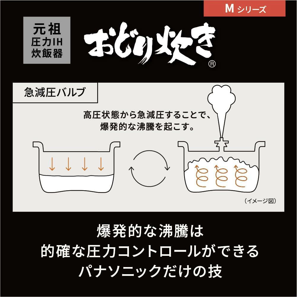 【即日発送】【新品】Panasonic パナソニック 可変圧力IHジャー炊飯器 おどり炊き SR-M10A-K ブラック