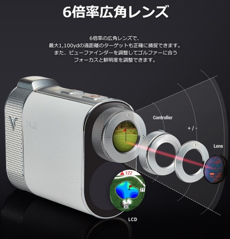 【ラッピング可】【即日発送】【新品】voice caddie ボイスキャディ レーザー&GPSハイブリッド距離計測器 SL2