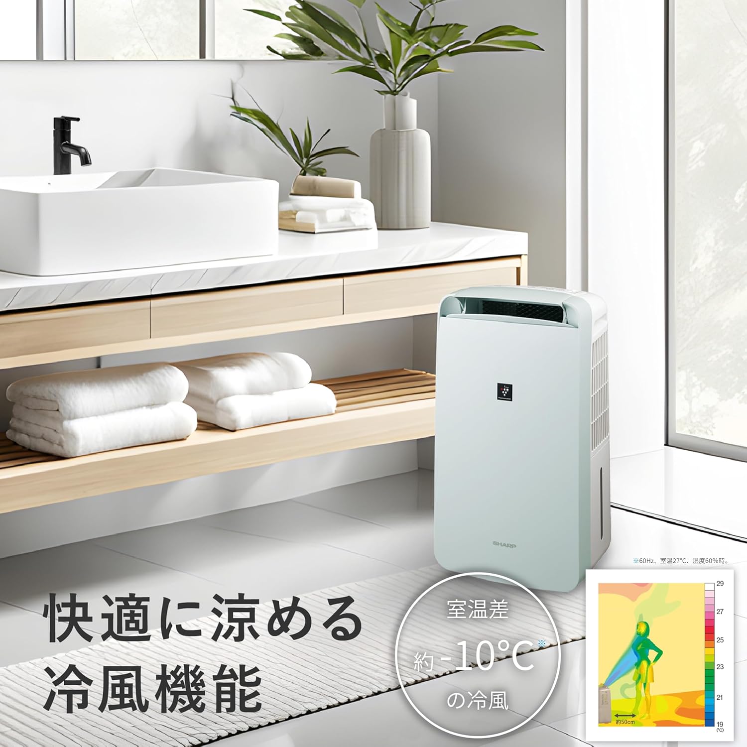 【即日発送】【新品 箱不良・シュリンク破れ品】SHARP シャープ 衣類乾燥除湿機 コンパクトクール CM-R100-W ホワイト系