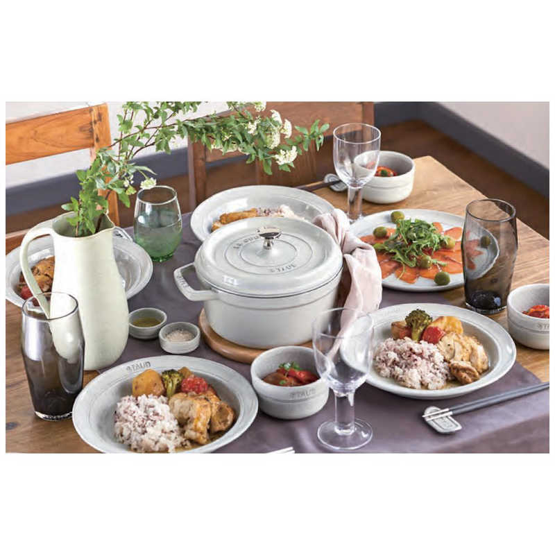 【ラッピング可】【即日発送】【新品】STAUB ストウブ 鍋 ストウブ ピコ・ココットラウンド 18cm 40509-484 グレー