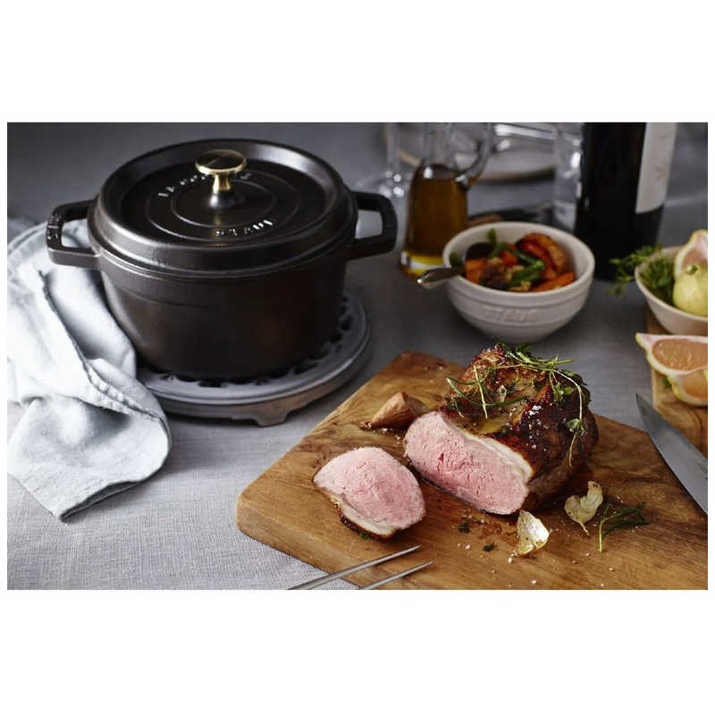 【ラッピング可】【即日発送】【新品】STAUB ストウブ 鍋 ストウブ ピコ・ココットラウンド 18cm 40509-484 グレー