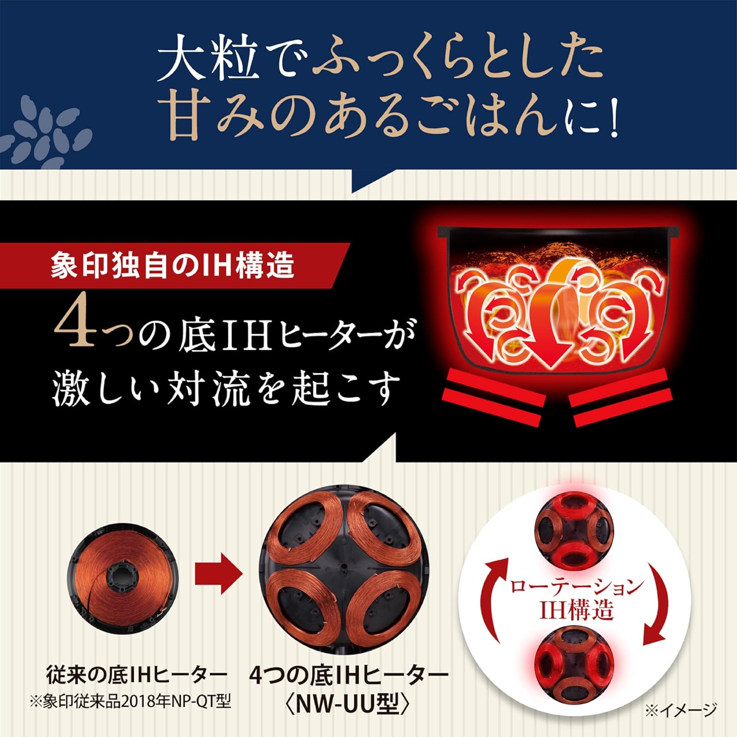 【即日発送】【新品】ZOJIRUSHI 象印 圧力IH炊飯器 炎舞炊き NW-UU07-BZ 黒