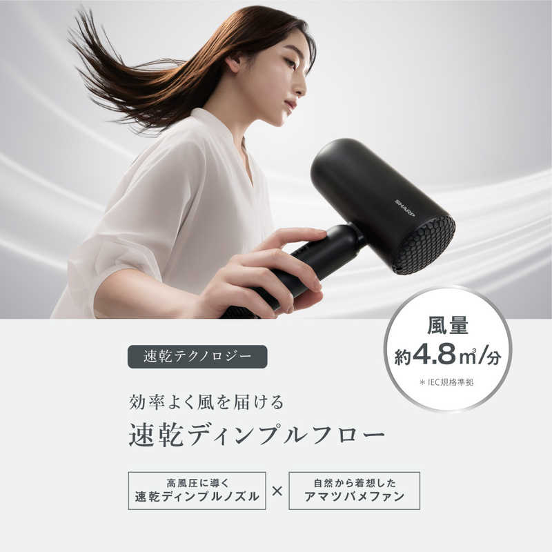 【ラッピング可】【即日発送】【新品】SHARP シャープ ディンプルフロー ドライヤー IB-P300-V グレイッシュパープル