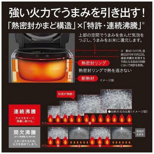 【即日発送】【新品】MITSUBISHI 三菱 IH炊飯器 備長炭 炭炊釜 NJ-VS18G-B 黒曜