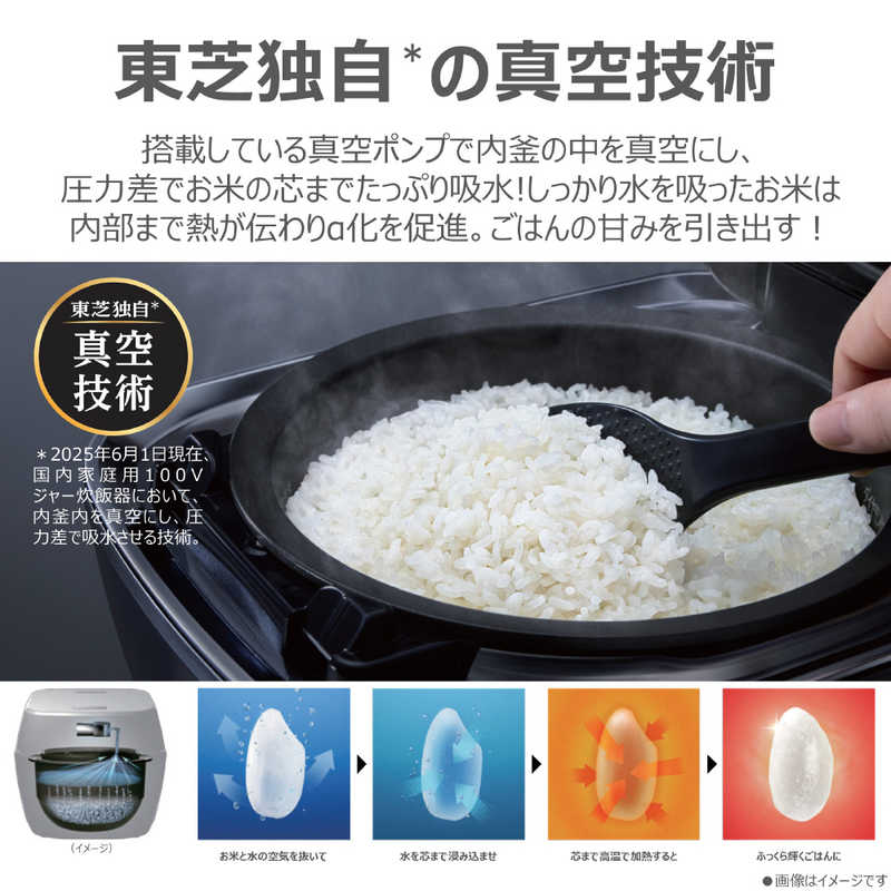 【即日発送】【新品】TOSHIBA 東芝 真空圧力IH 炊飯器 RC-10HGX W グランホワイト