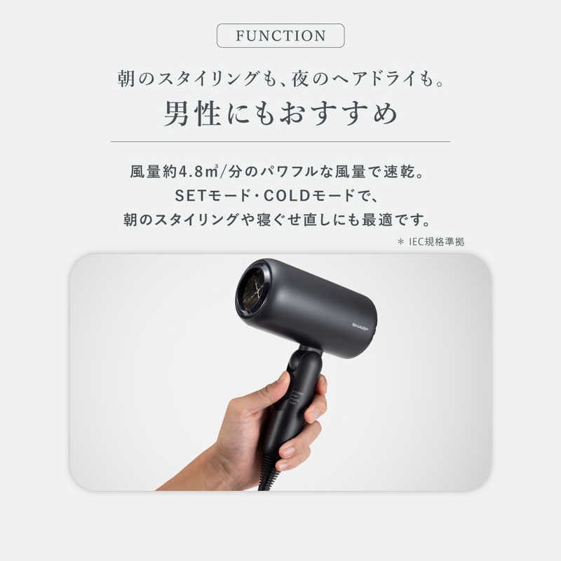 【ラッピング可】【即日発送】【新品】SHARP シャープ ディンプルフロードライヤー IB-P300-B アッシュブラック